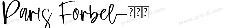 Paris Forbel字体转换